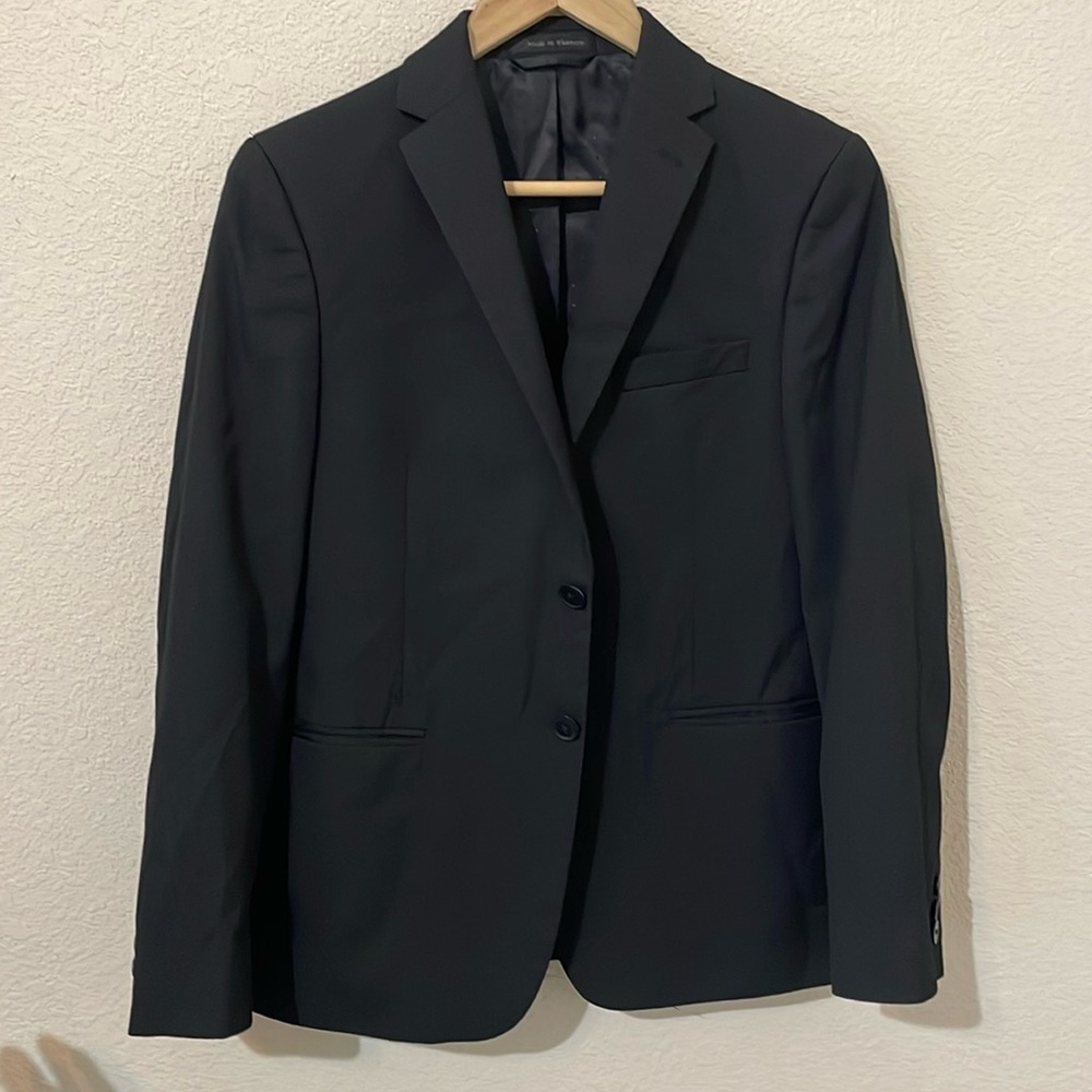 Michael Strahan boys black suit sport coat jacket blazer Size 16R